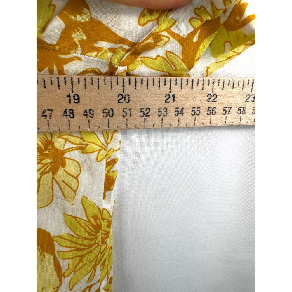 Paul Smith Floral-Print Cotton-Mousseline Shirt Yellow Floral Print Size S (36) - Picture 5 of 8
